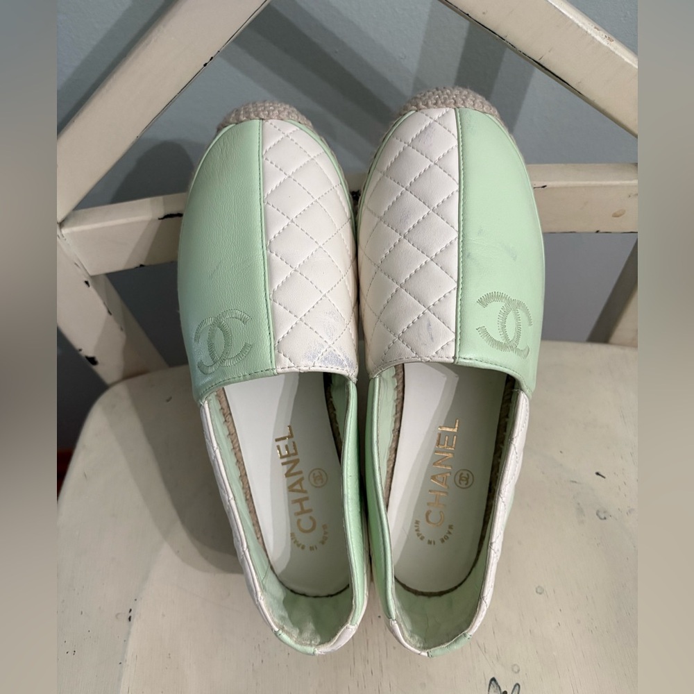 Authentic Leather CHANEL Espadrilles